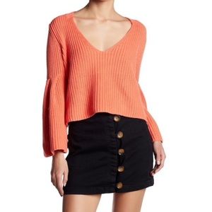 NWOT Free people DAMSEL sleeve sweater